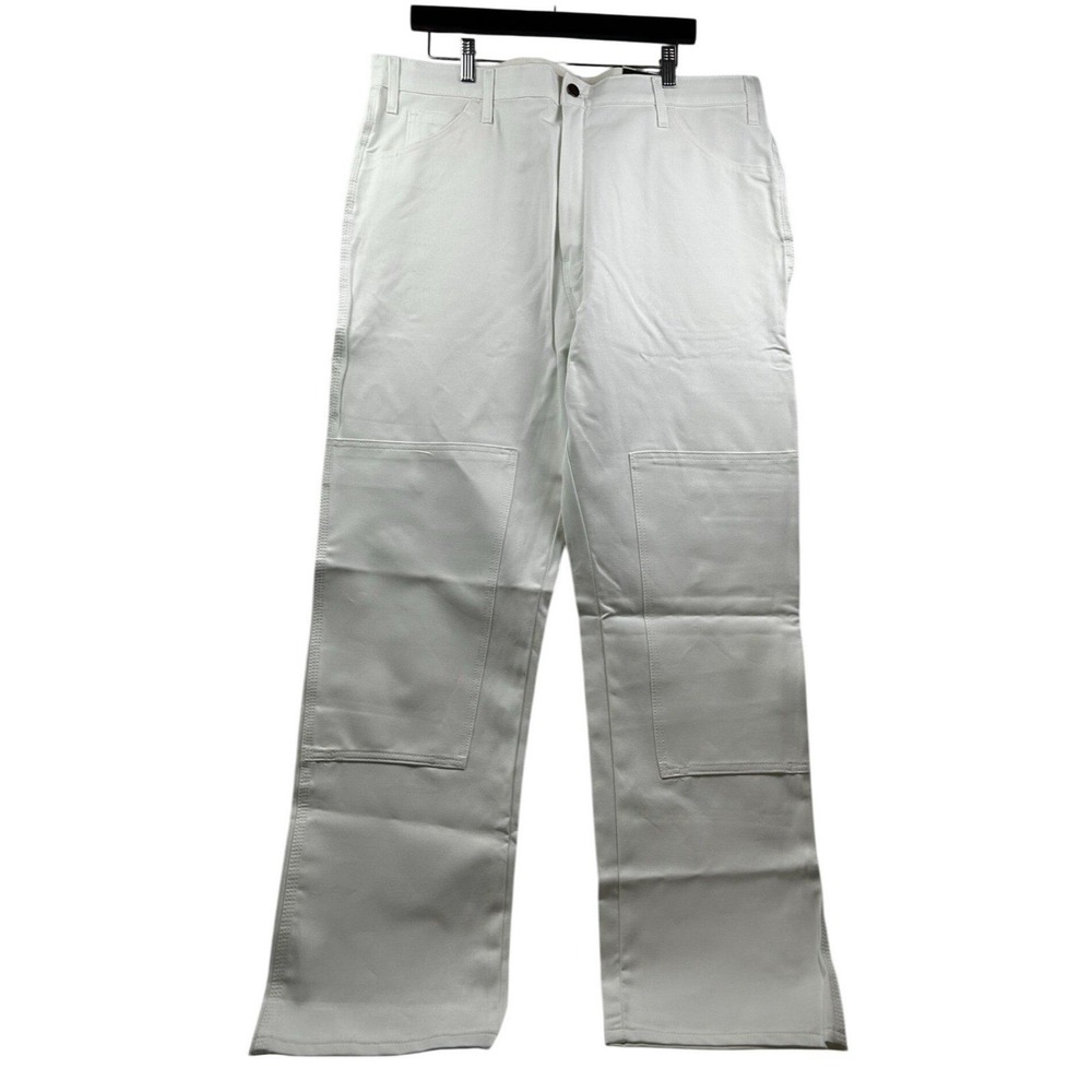 Dickies Pants Mens‎ Double Knee Utility Carpenter 40 x 32 White Loop-Free NWT